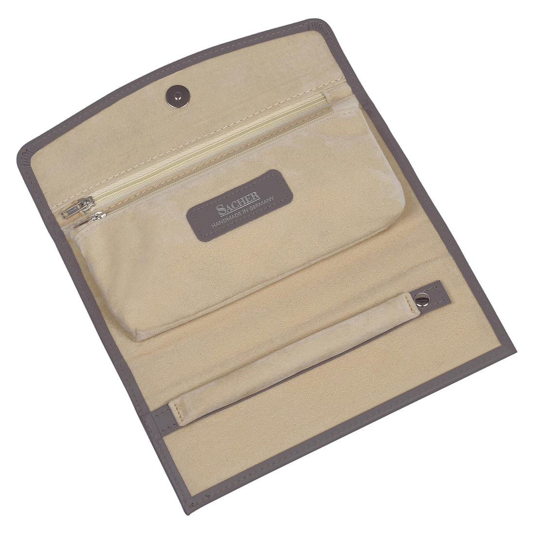 Schmuckrolle fleur venice / grau (Leder)