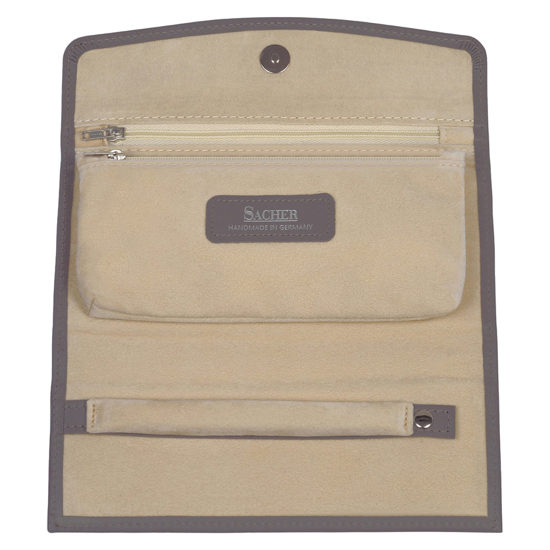 Schmuckrolle fleur venice / grau (Leder)