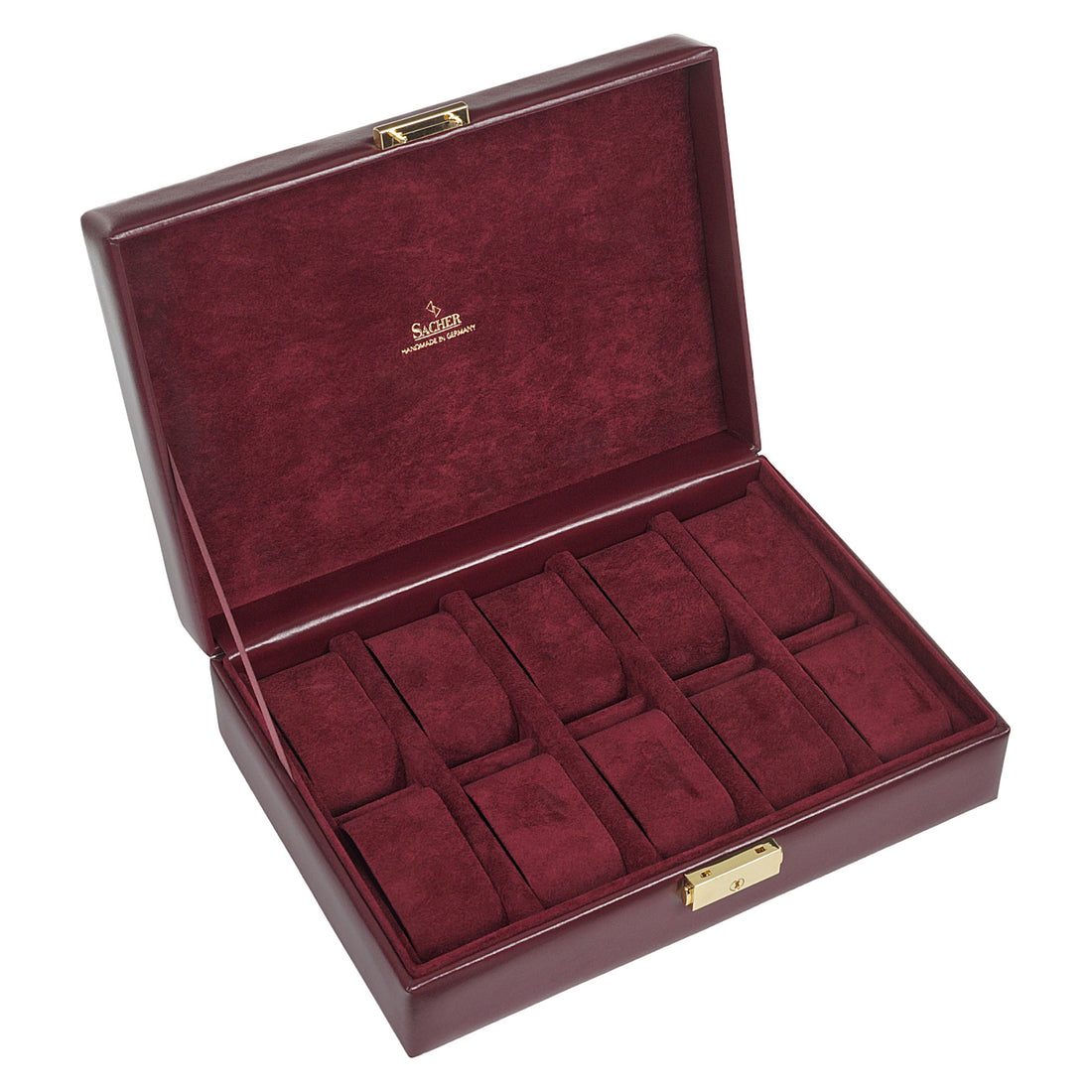 Étui à montres pour 10 montres acuro / bordeaux (cuir)