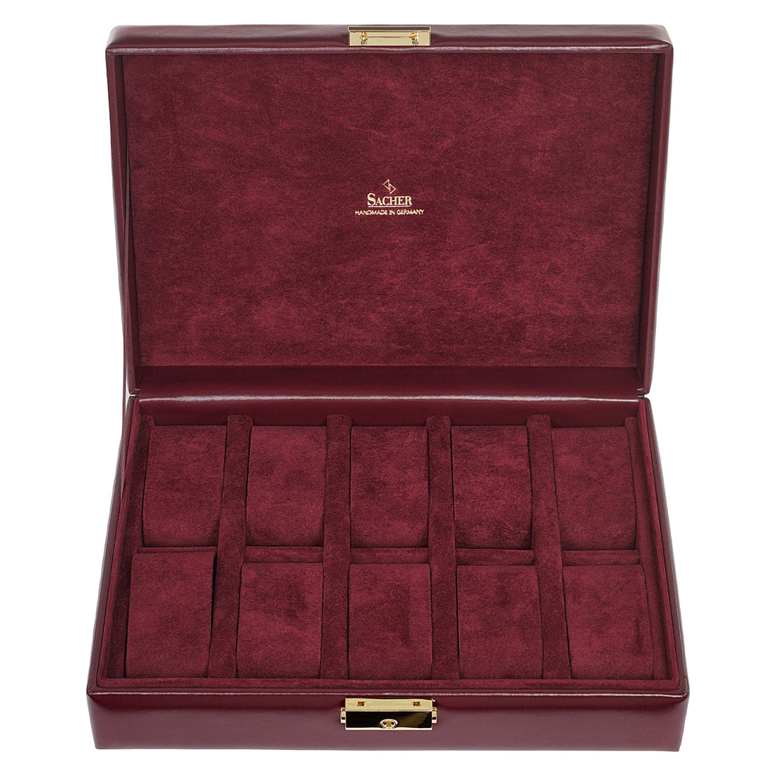 Étui à montres pour 10 montres acuro / bordeaux (cuir)