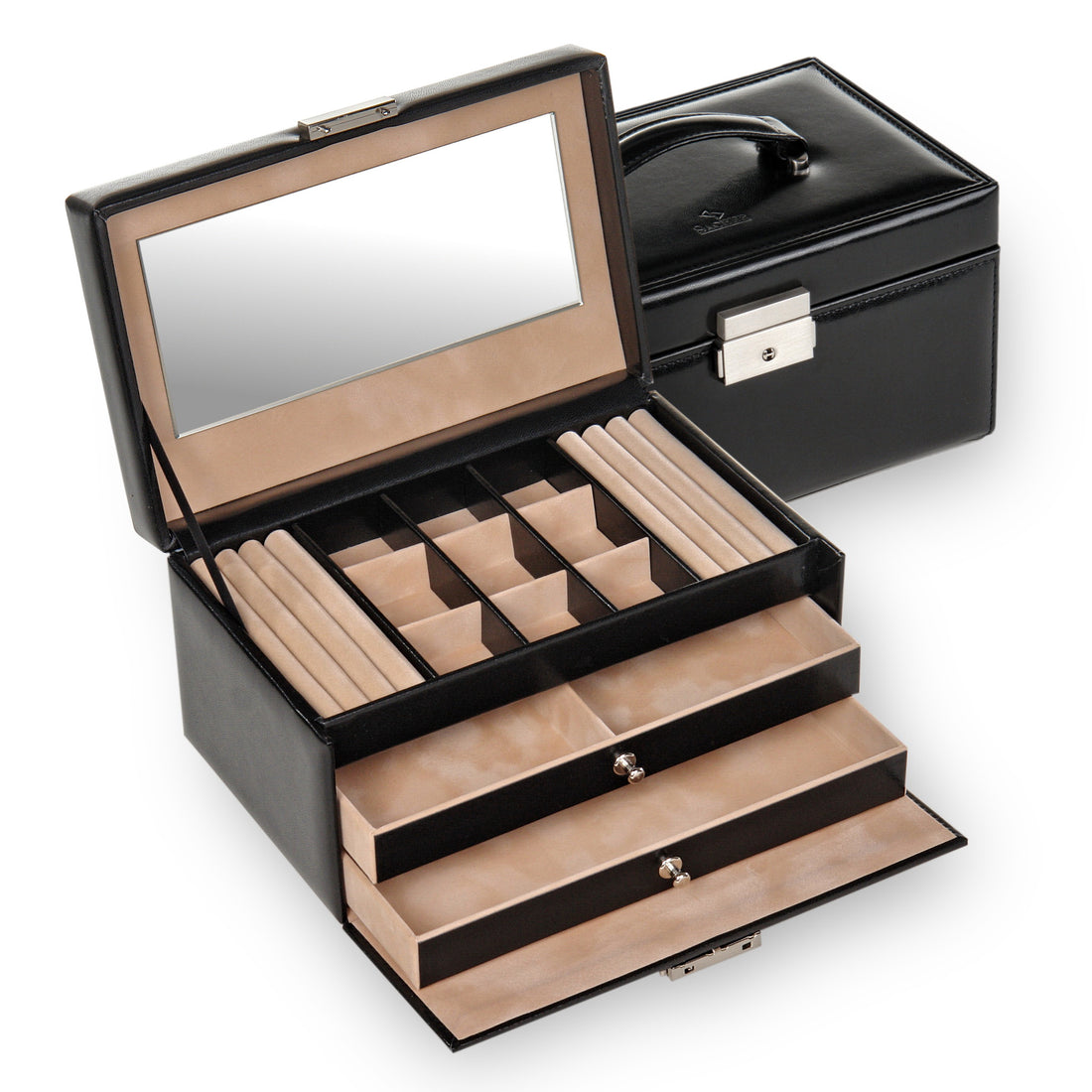 SACHER Schmuckkasten Elly aus Leder New Classic in Schwarz