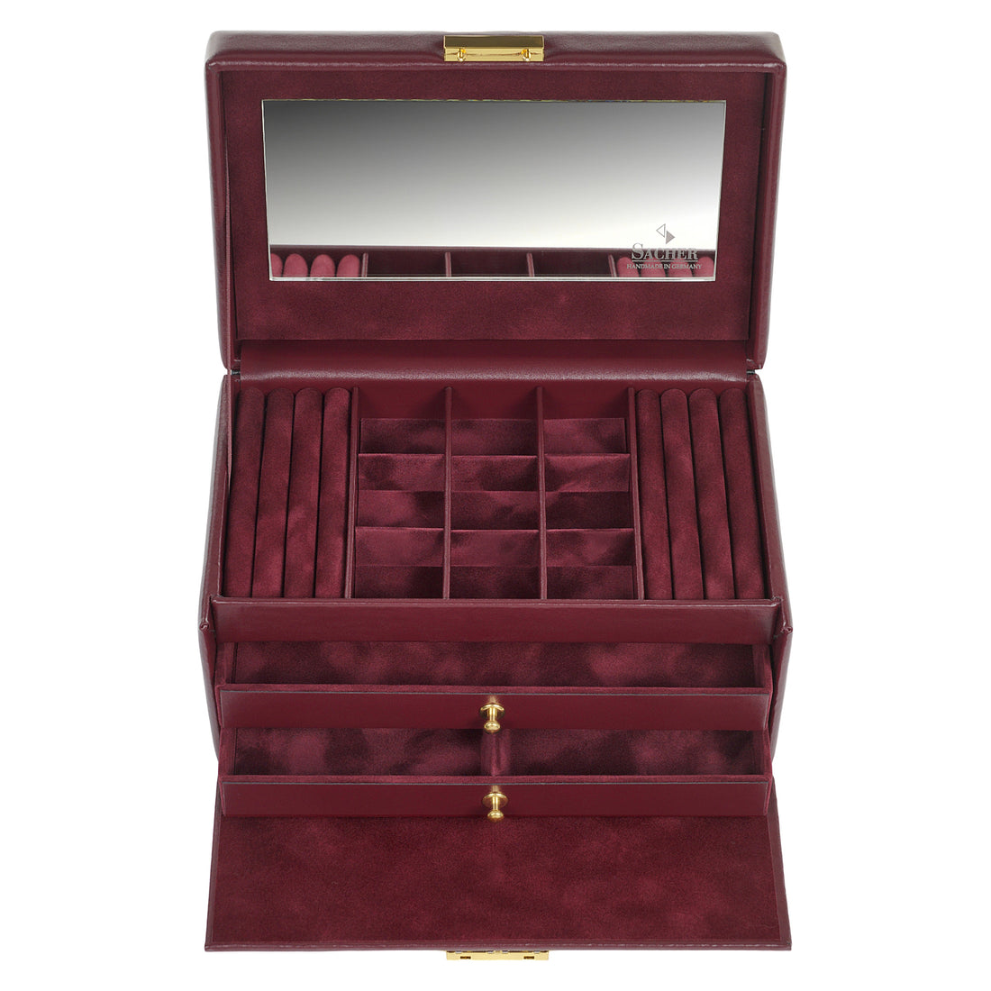 Coffret à bijoux Elly acuro / bordeaux (cuir)