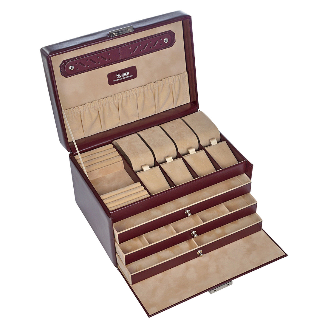 Coffret à bijoux Katja new classic / bordeaux (cuir)