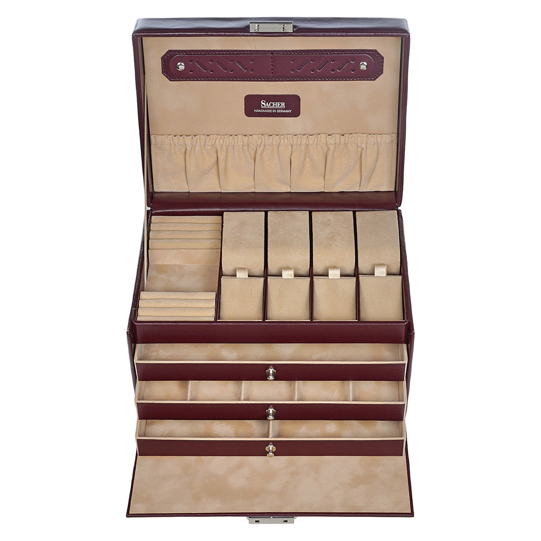 Coffret à bijoux Katja new classic / bordeaux (cuir)