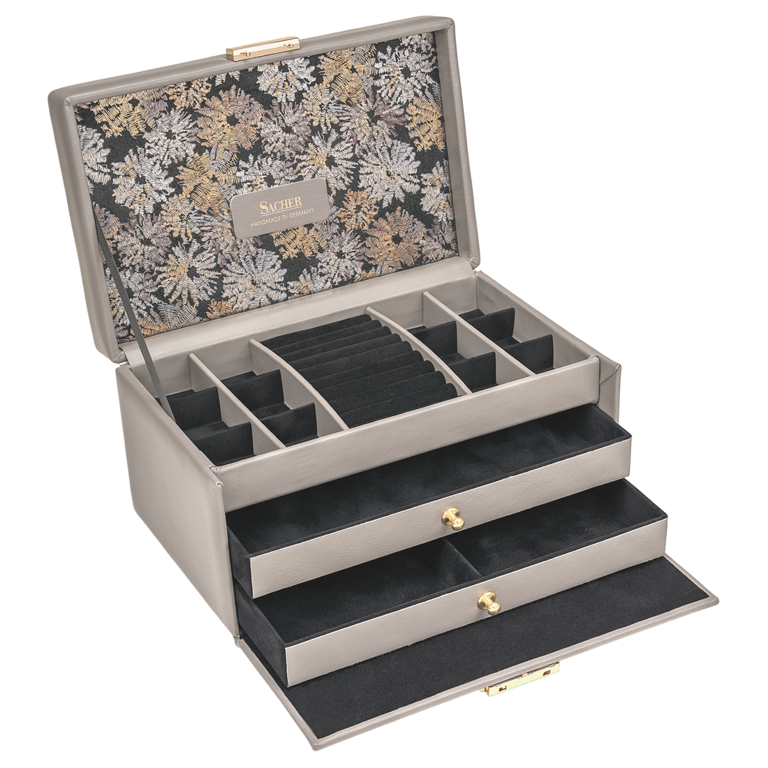 Jewelry box Emma fleur venice / grey (leather)