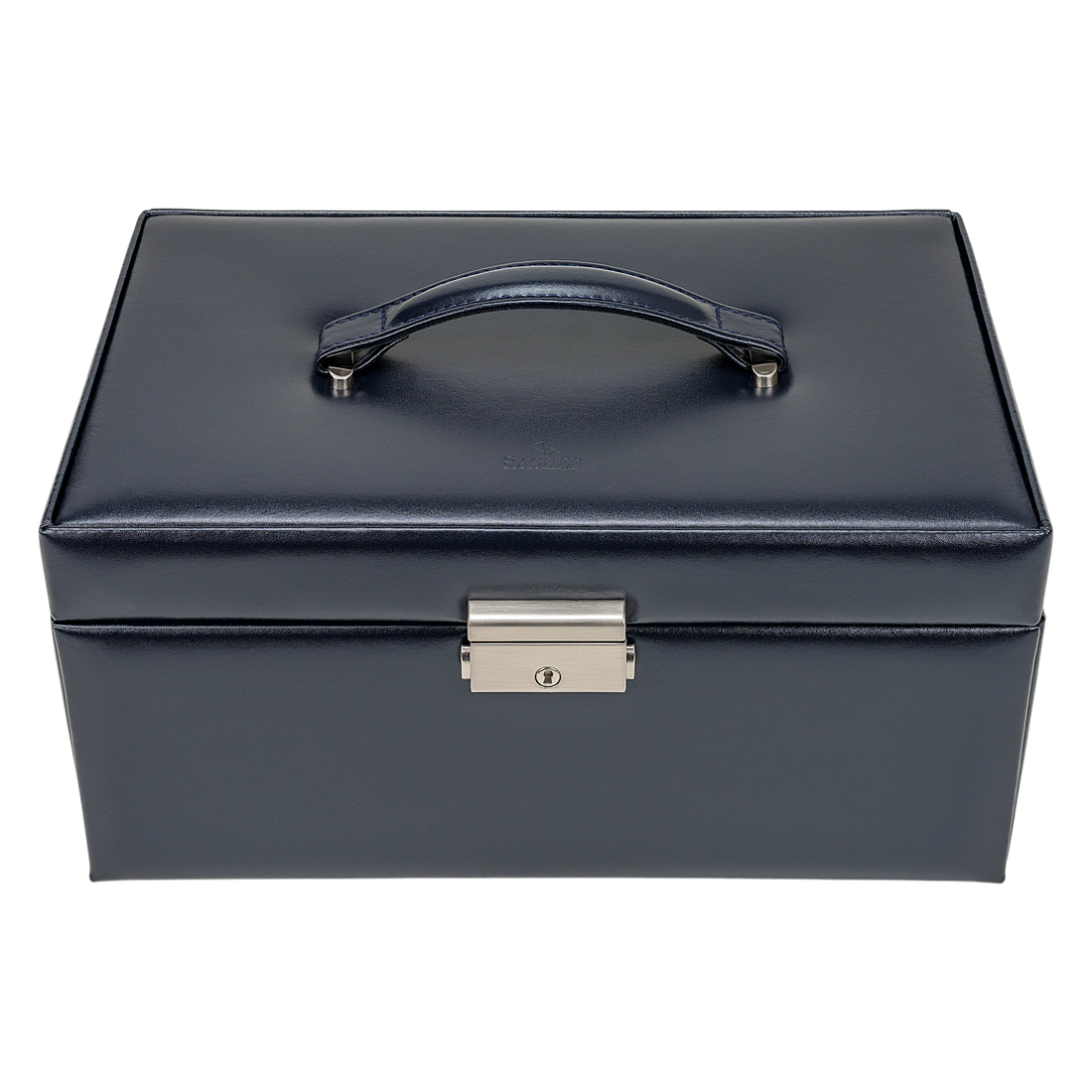 Schmuckkasten Ina florage / navy (Leder)