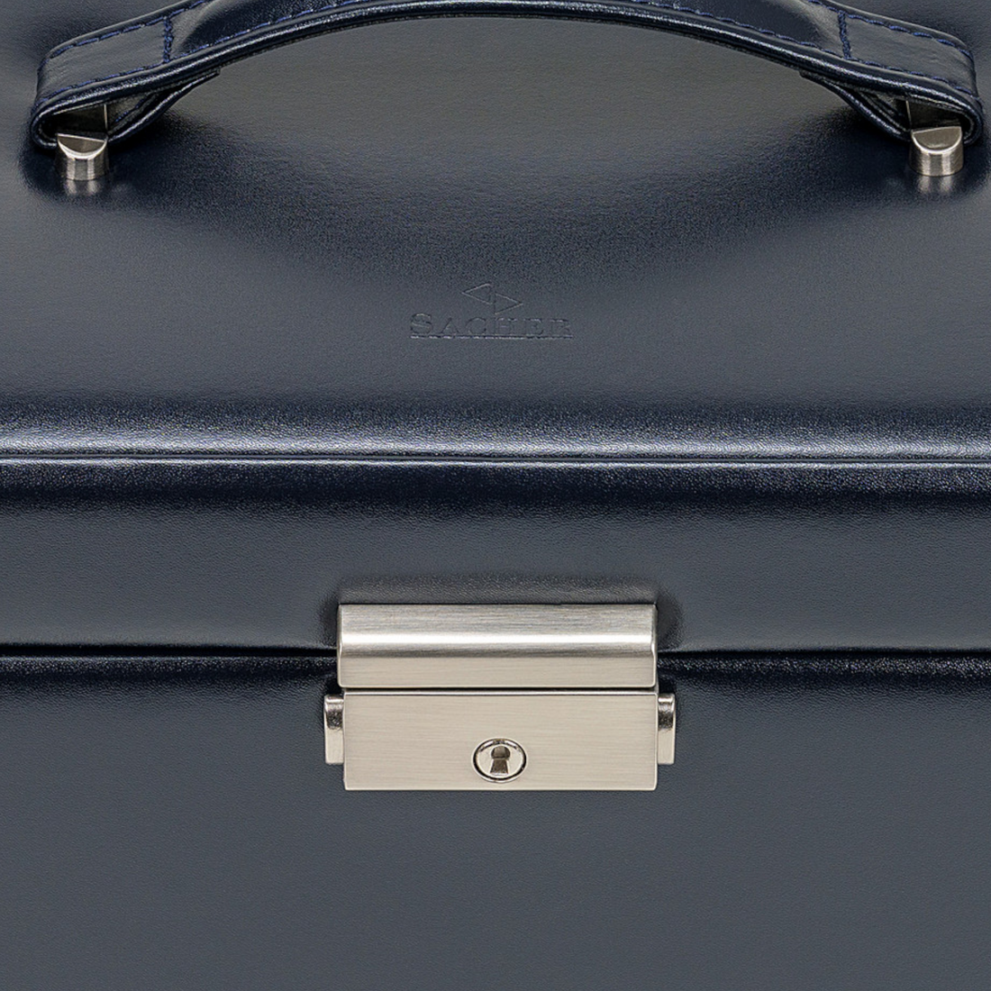 Schmuckkasten Ina florage / navy (Leder)