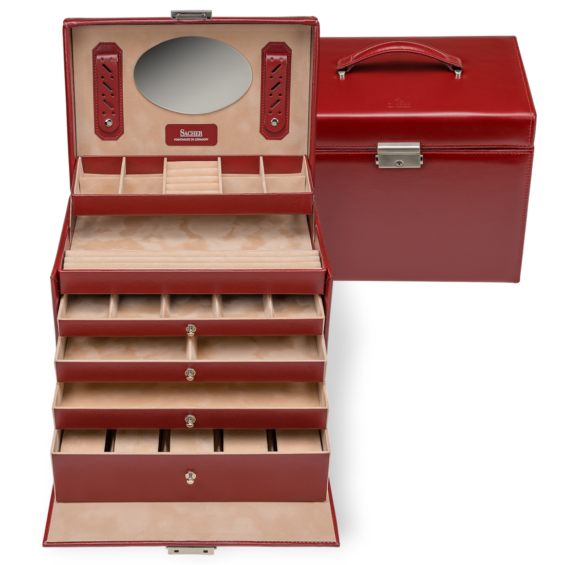 Schmuckkasten Nancy amadora / rot (Leder)