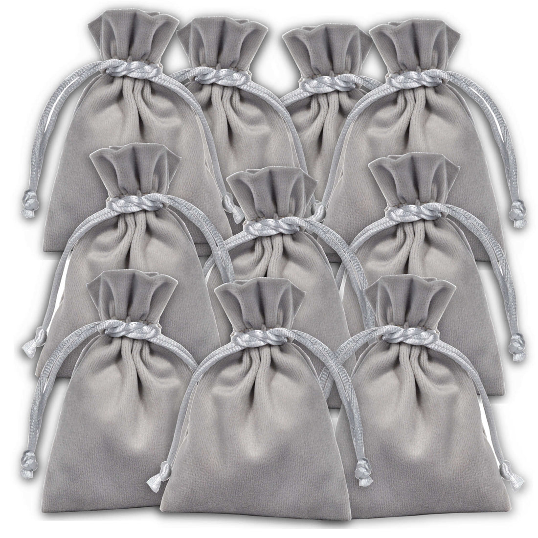 Schmuckbeutel 10 Stück accessoirs / grau