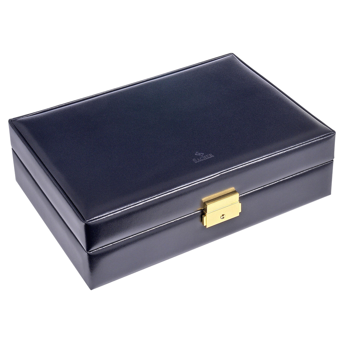 Watch case for 10 watches acuro / navy (leather)