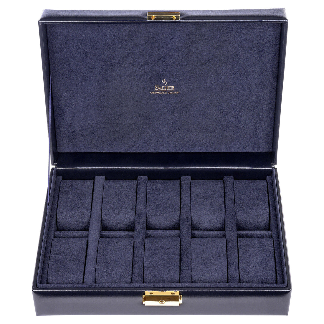 Watch case for 10 watches acuro / navy (leather)