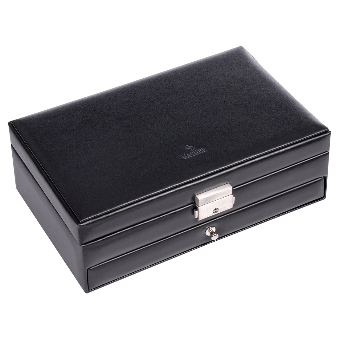 Ring- und Sammleretui new classic / schwarz (Leder)