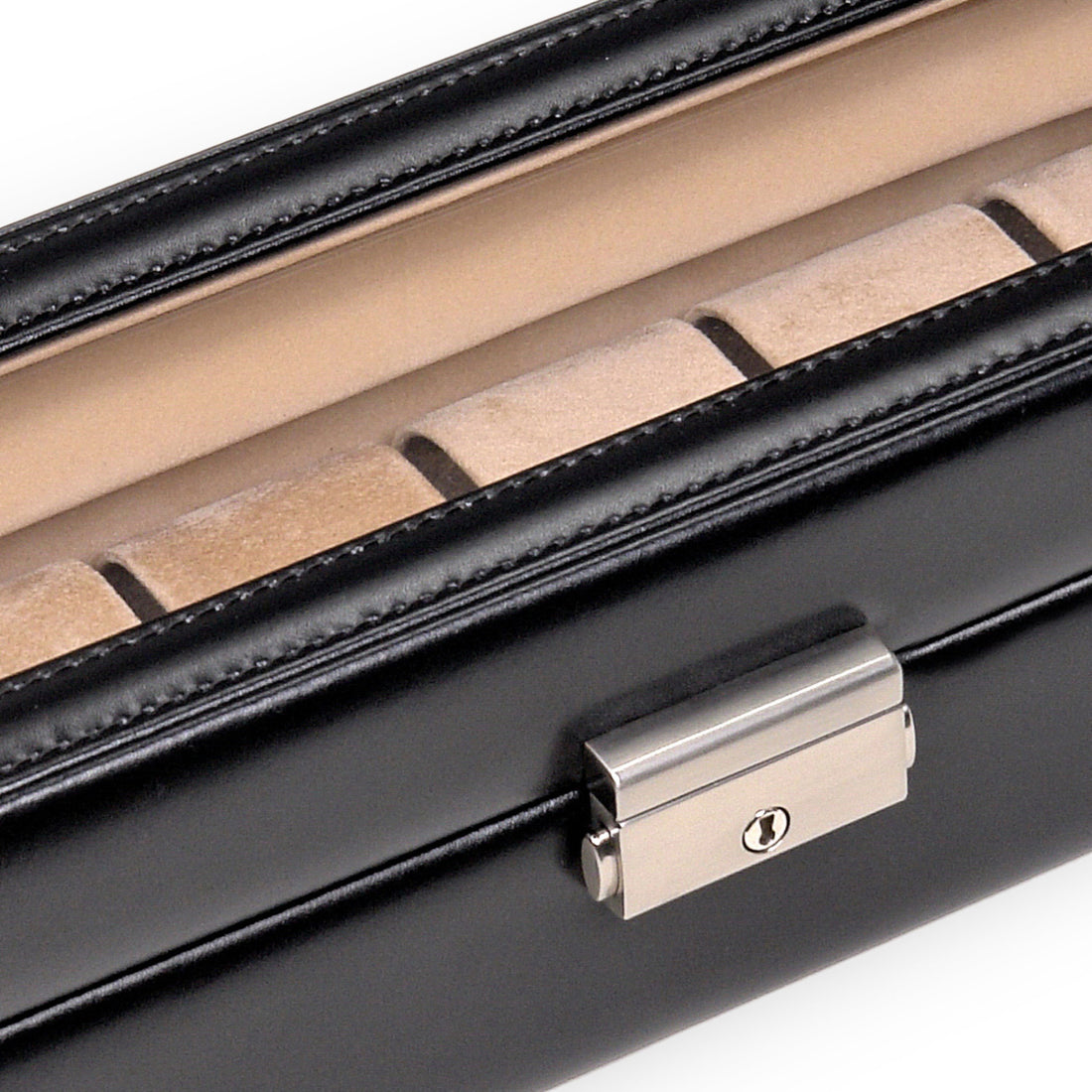 Uhrenetui für 6 Uhren new classic / schwarz (Leder)