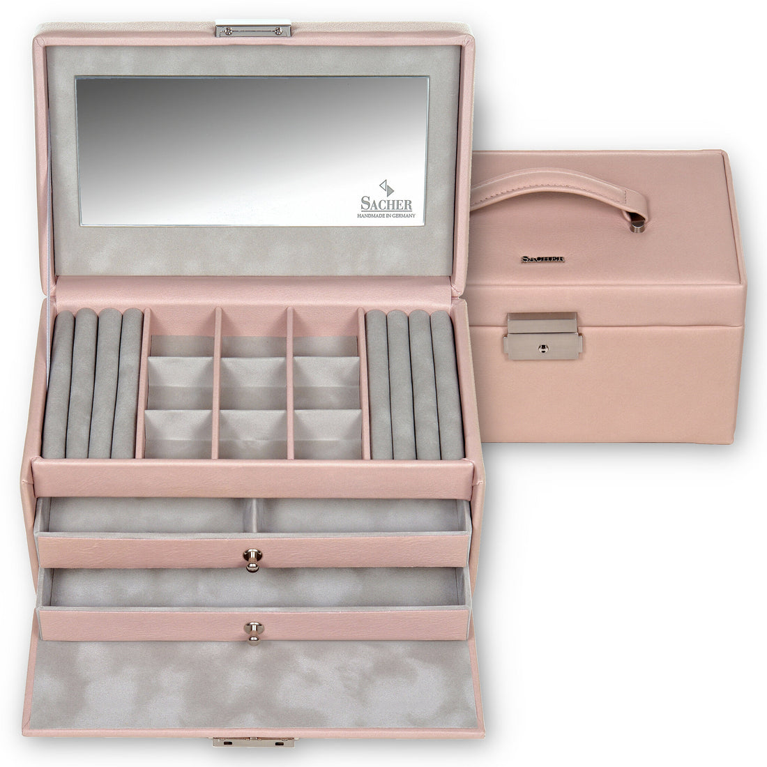 Schmuckkasten Elly pastello / rosé (Leder)