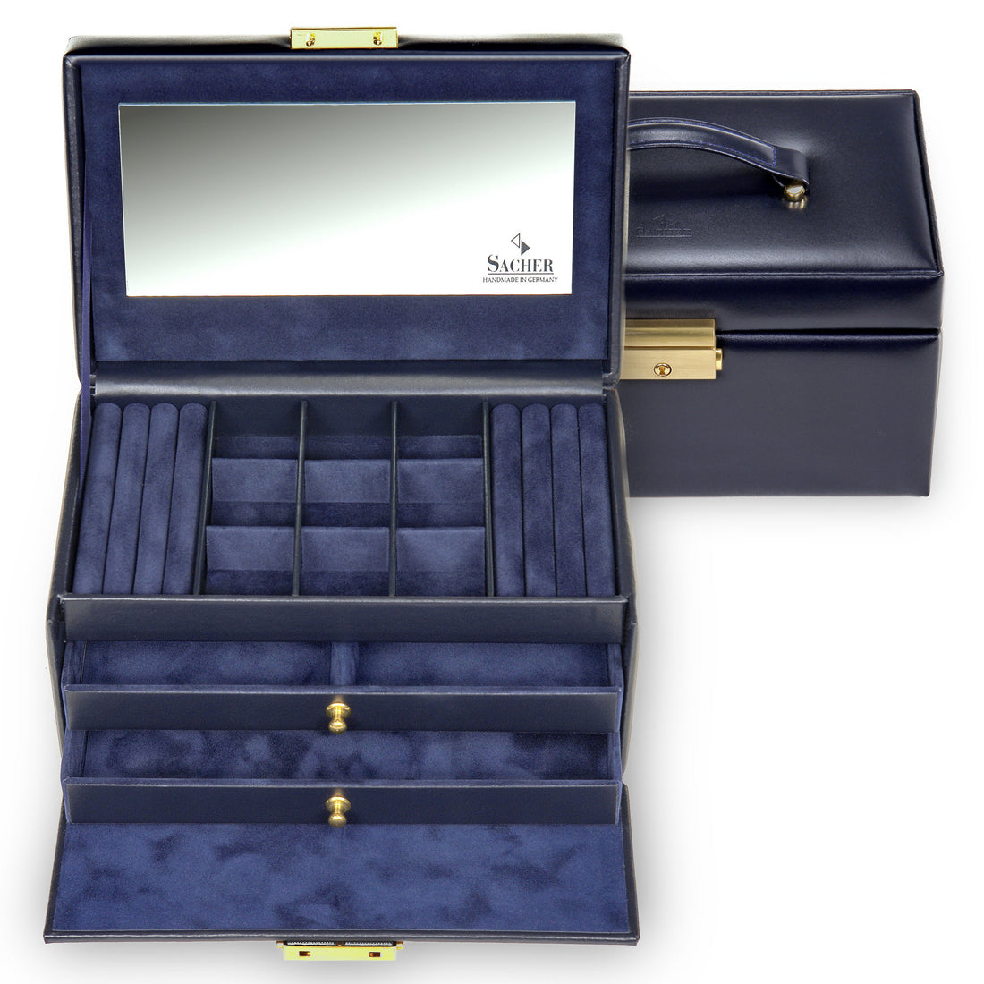 Schmuckkasten Elly acuro / navy (Leder)