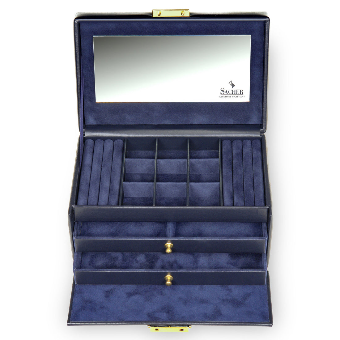 Schmuckkasten Elly acuro / navy (Leder)