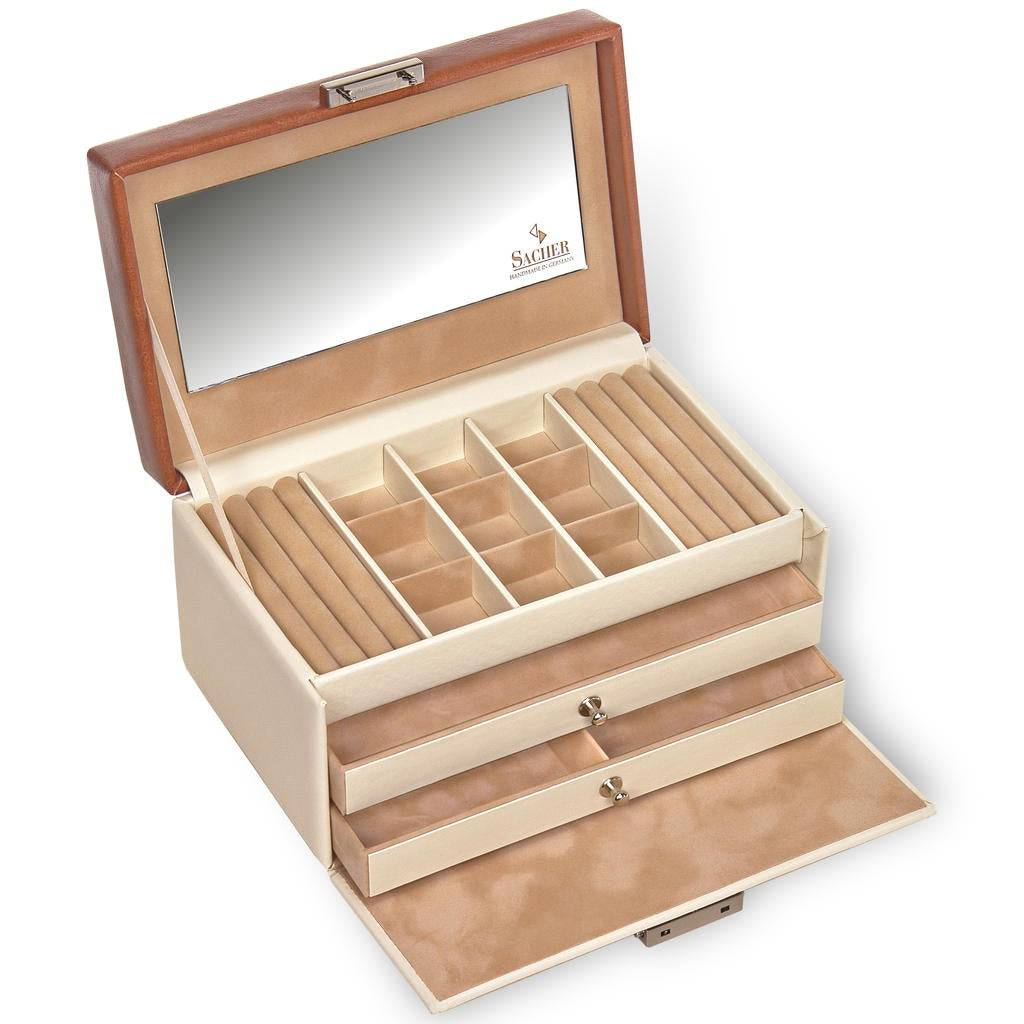 Jewellery box Elly travel / cream
