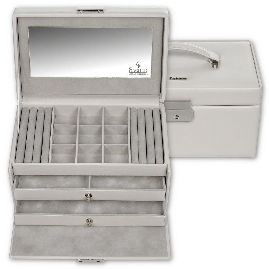 Jewellery box Elly elegance / sand (full cowhide)