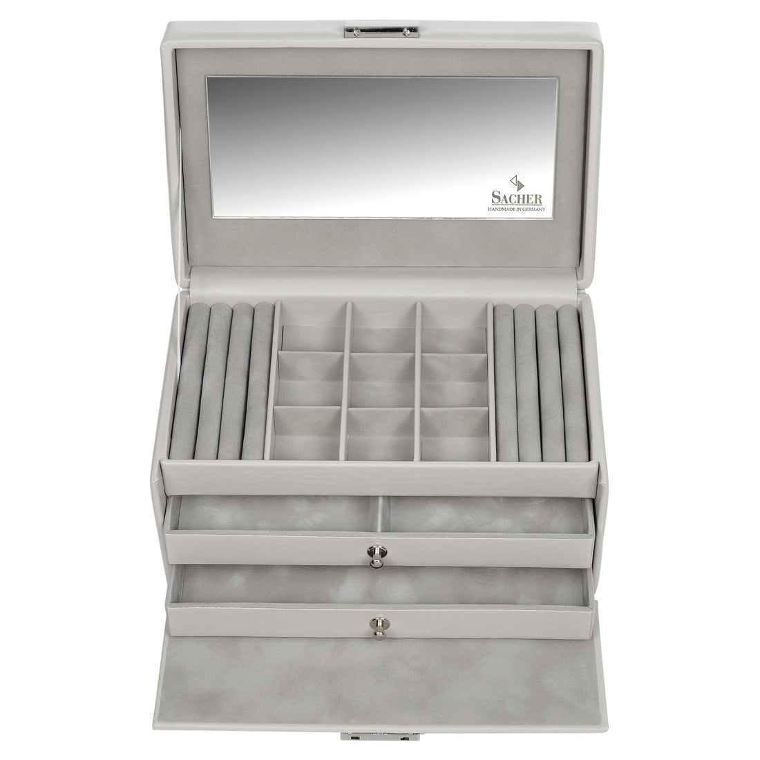 Jewellery box Elly elegance / sand (full cowhide)
