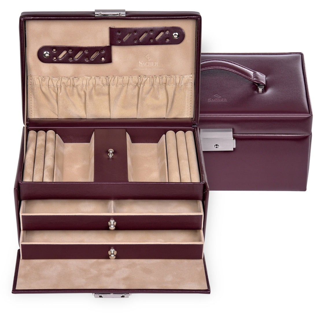 Schmuckkasten Eva new classic / bordeaux (Leder)