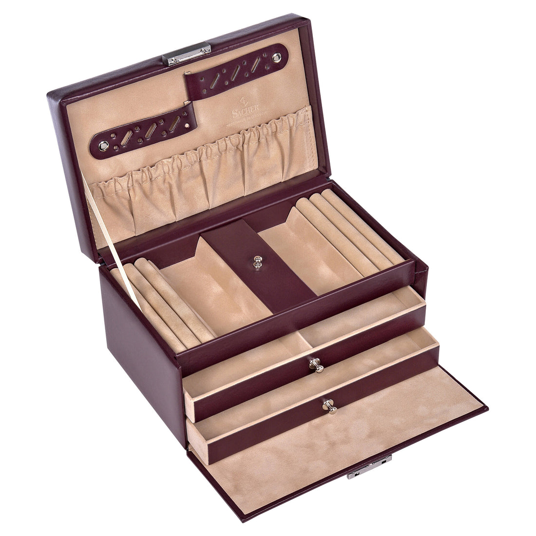 Schmuckkasten Eva new classic / bordeaux (Leder)