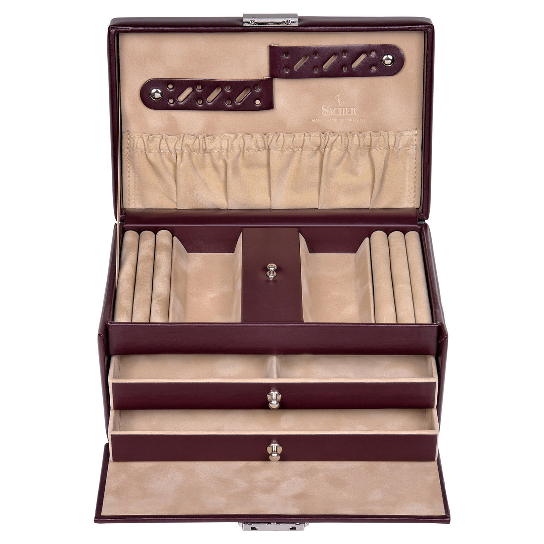 Schmuckkasten Eva new classic / bordeaux (Leder)