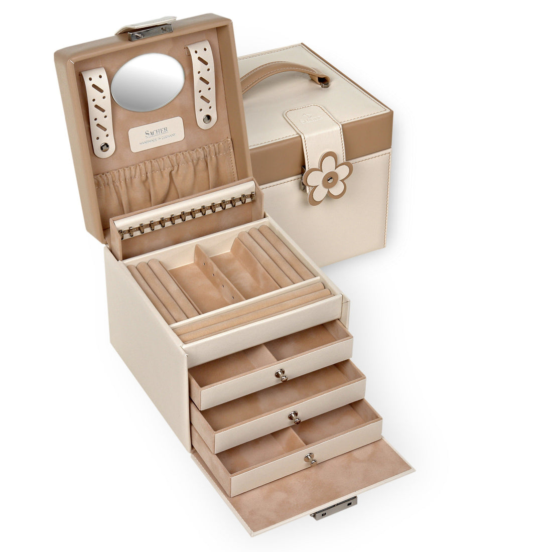 Coffret à bijoux Erika bella fiore / cream