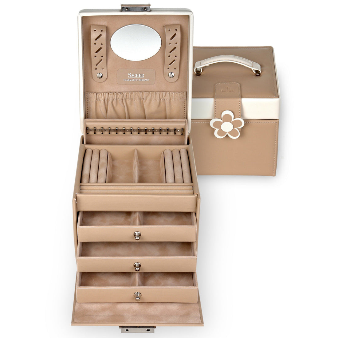 Coffret à bijoux Erika bella fiore / beige