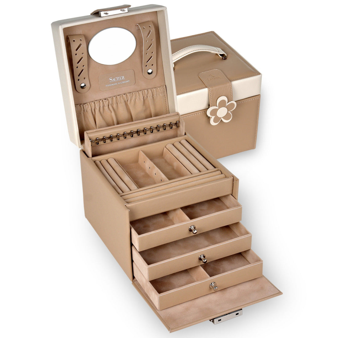 Coffret à bijoux Erika bella fiore / beige