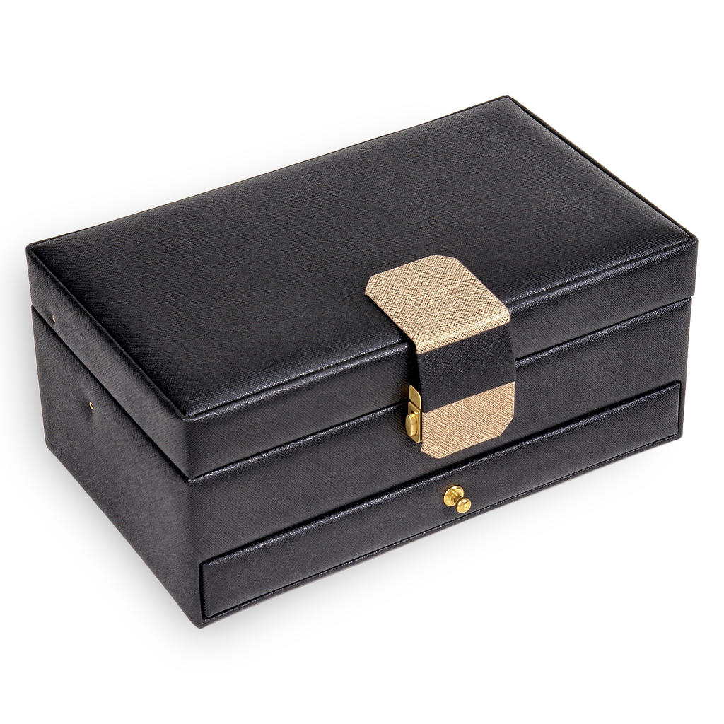 Coffret à bijoux Helen saffiano / noir