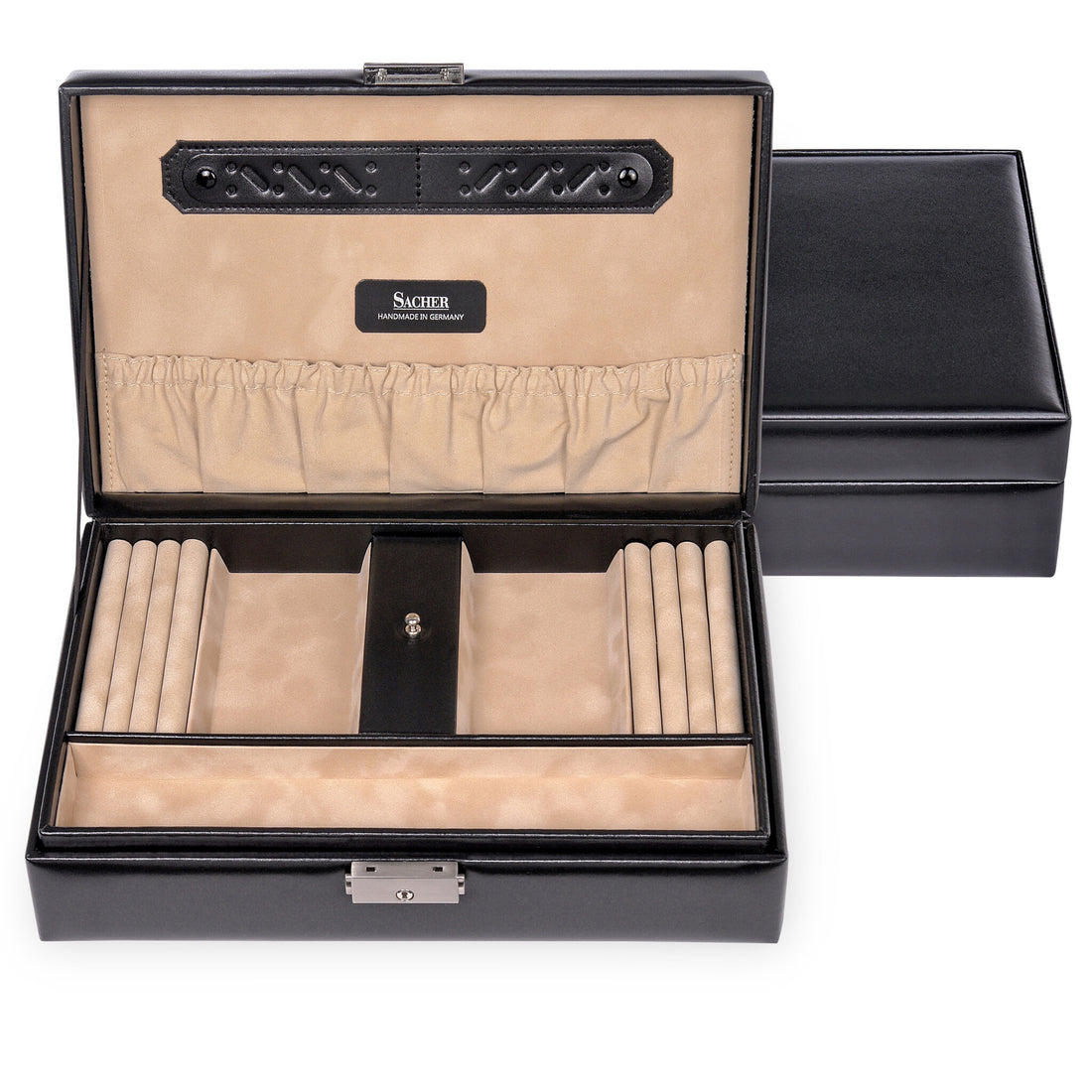 Schmuckkassette Ilka new classic / schwarz (Leder)