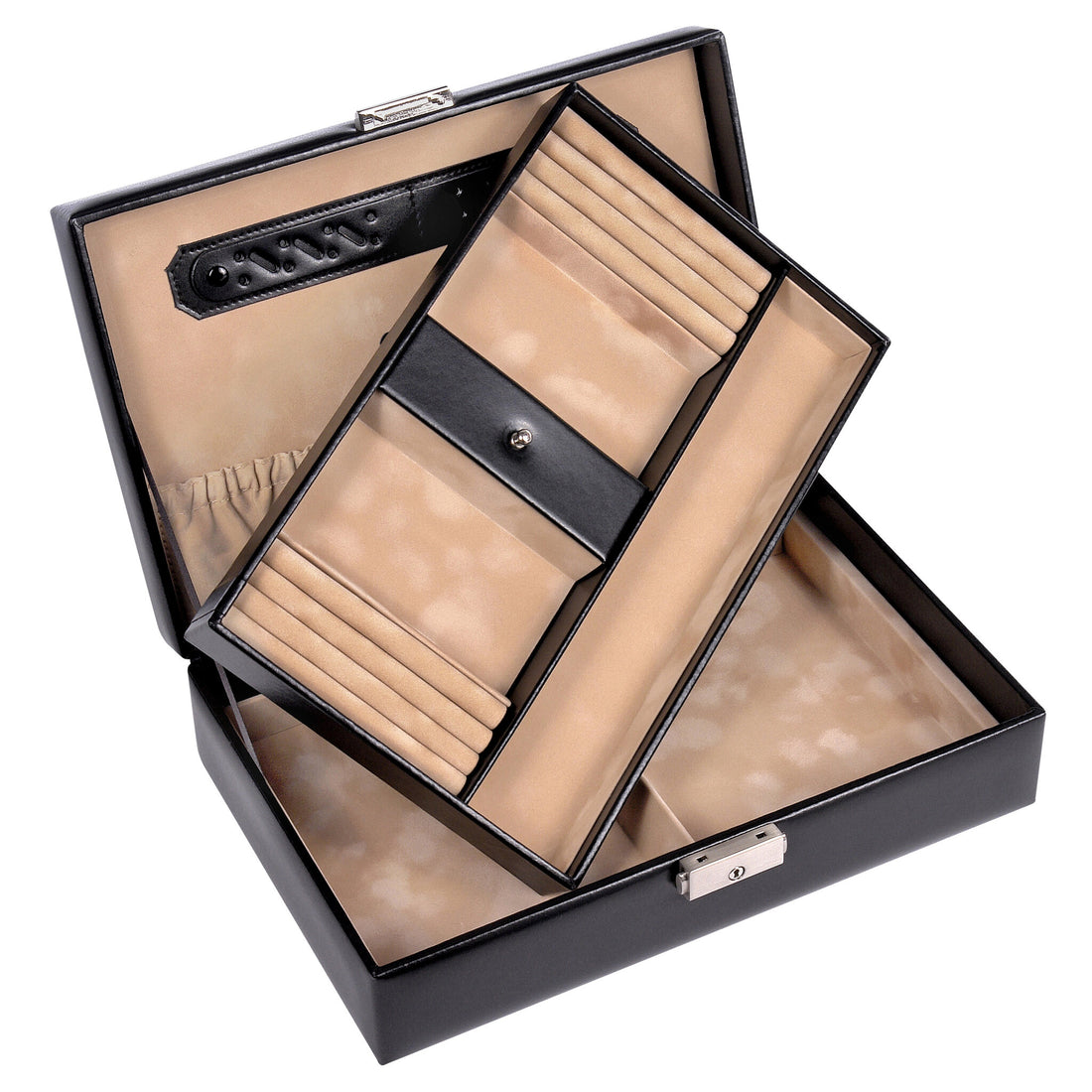 Schmuckkassette Ilka new classic / schwarz (Leder)