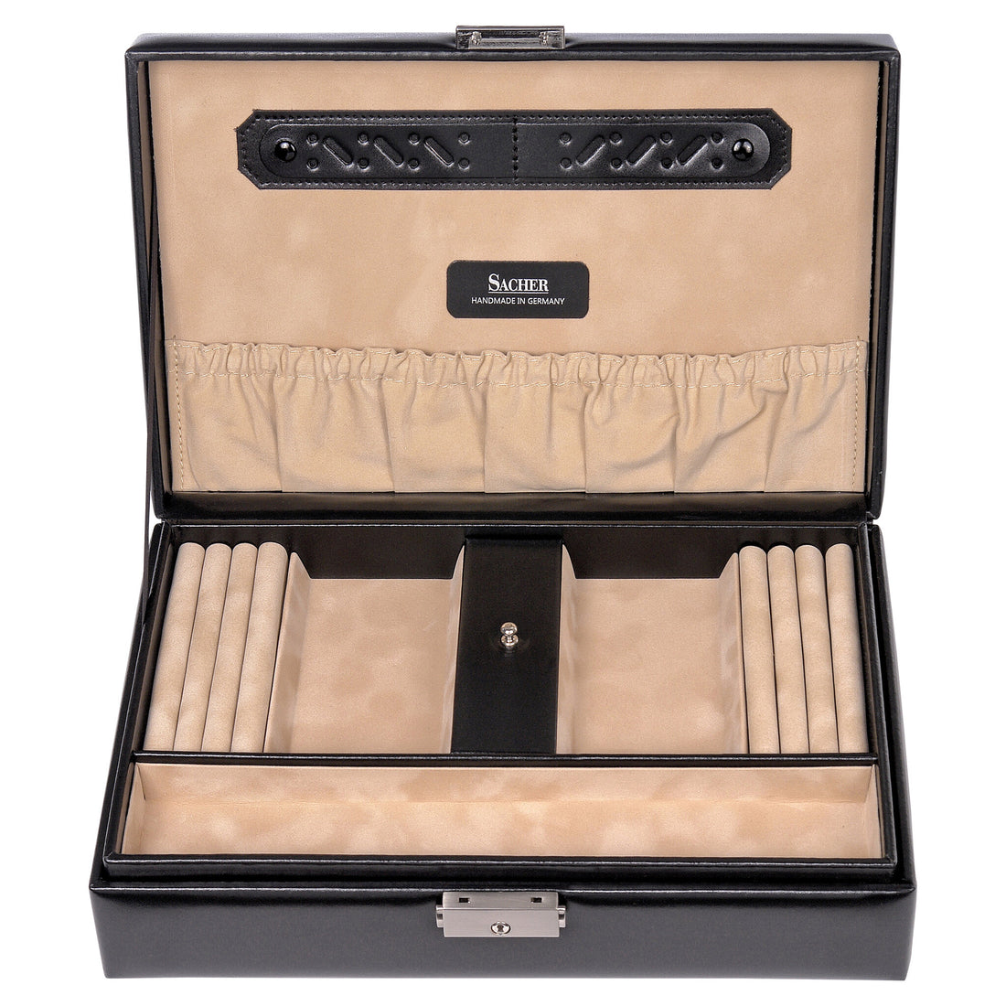 Schmuckkassette Ilka new classic / schwarz (Leder)