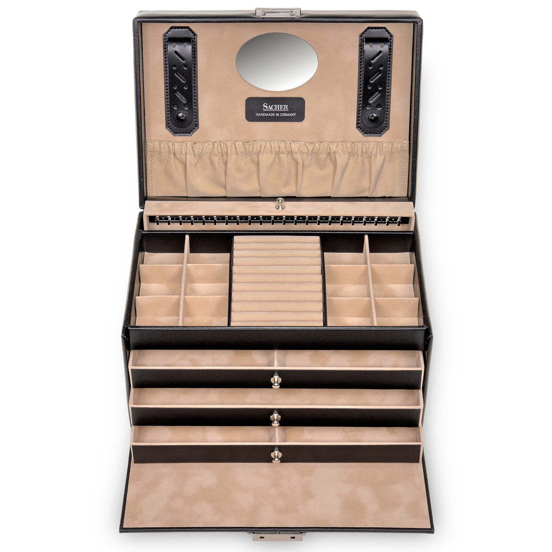 Jewellery box Jasmin new classic / black (leather)
