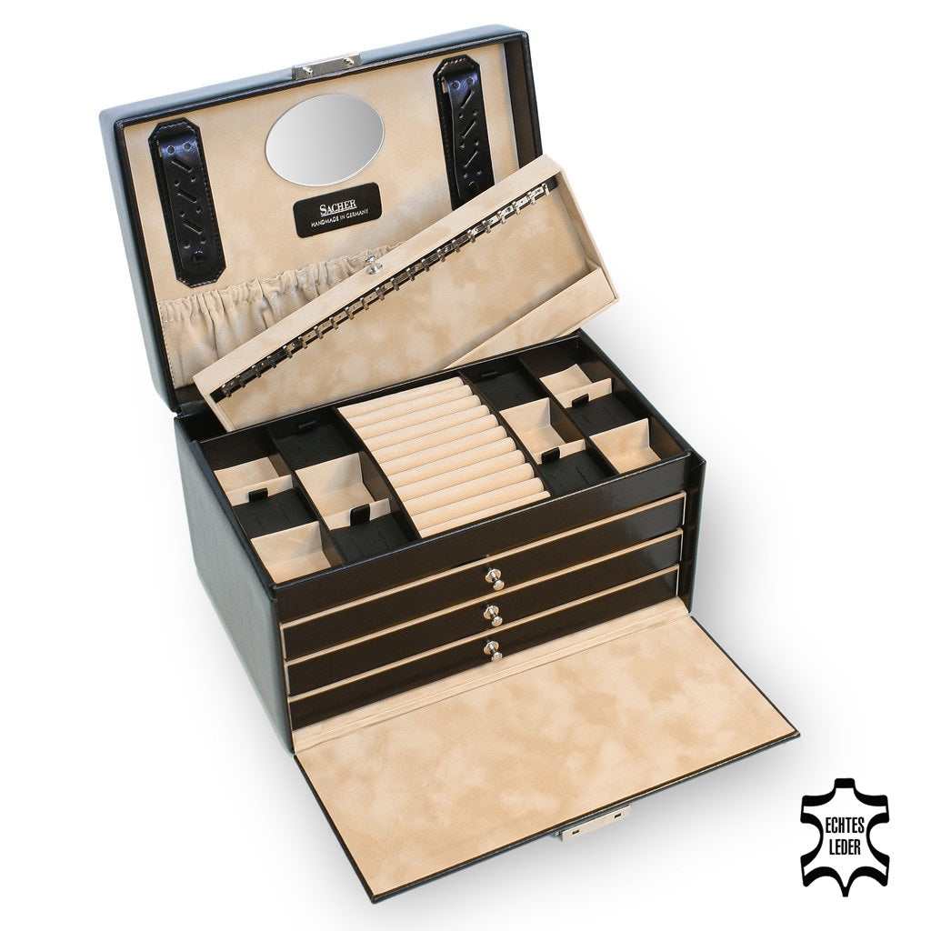 Jewellery box Jasmin new classic / black (leather)