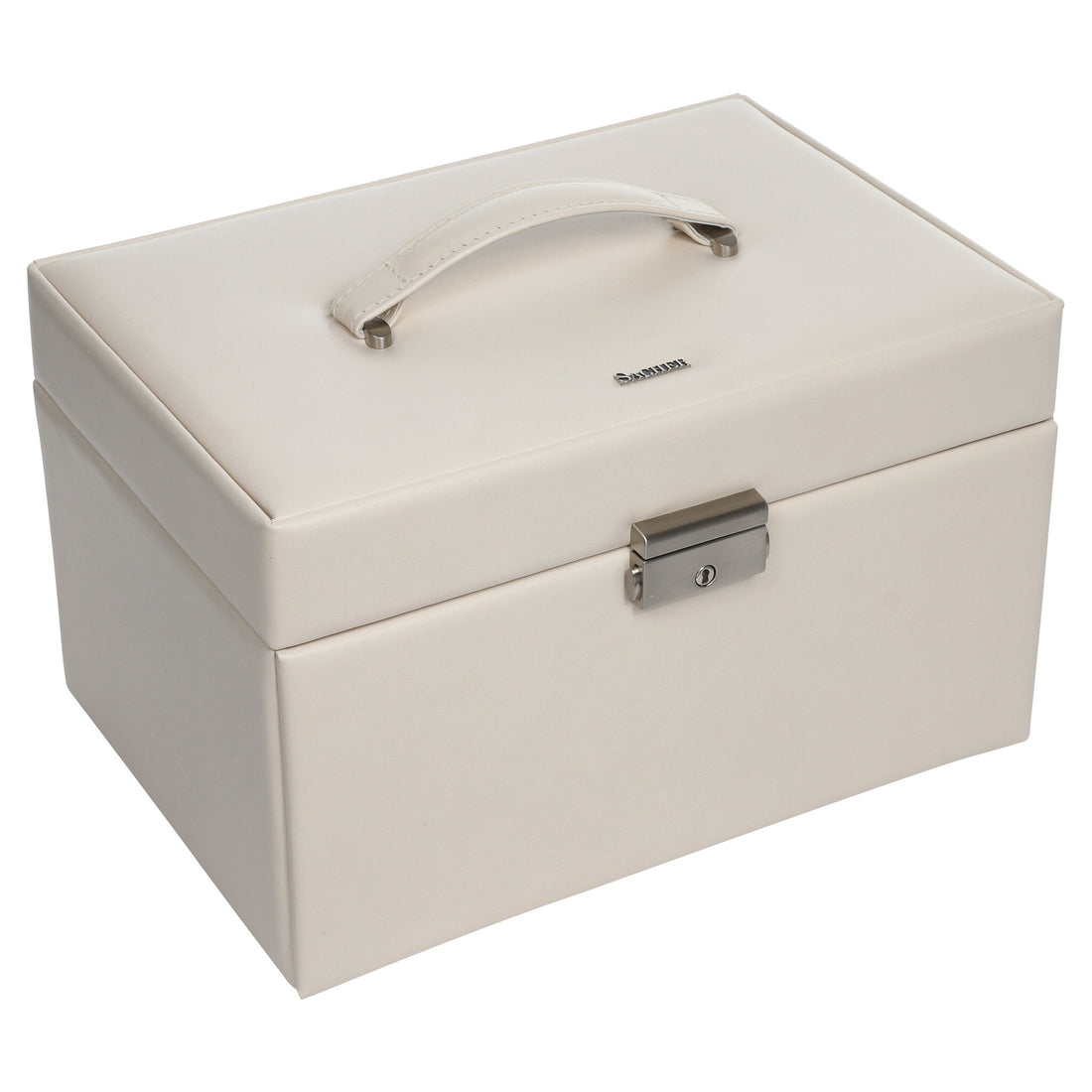 Coffret à bijoux Jasmin elegance / ivory (cuir de vachette pleine fleur)