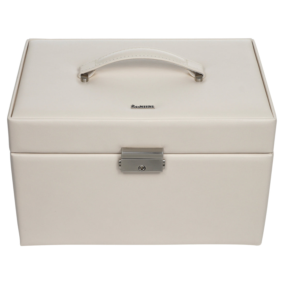 Coffret à bijoux Jasmin elegance / ivory (cuir de vachette pleine fleur)