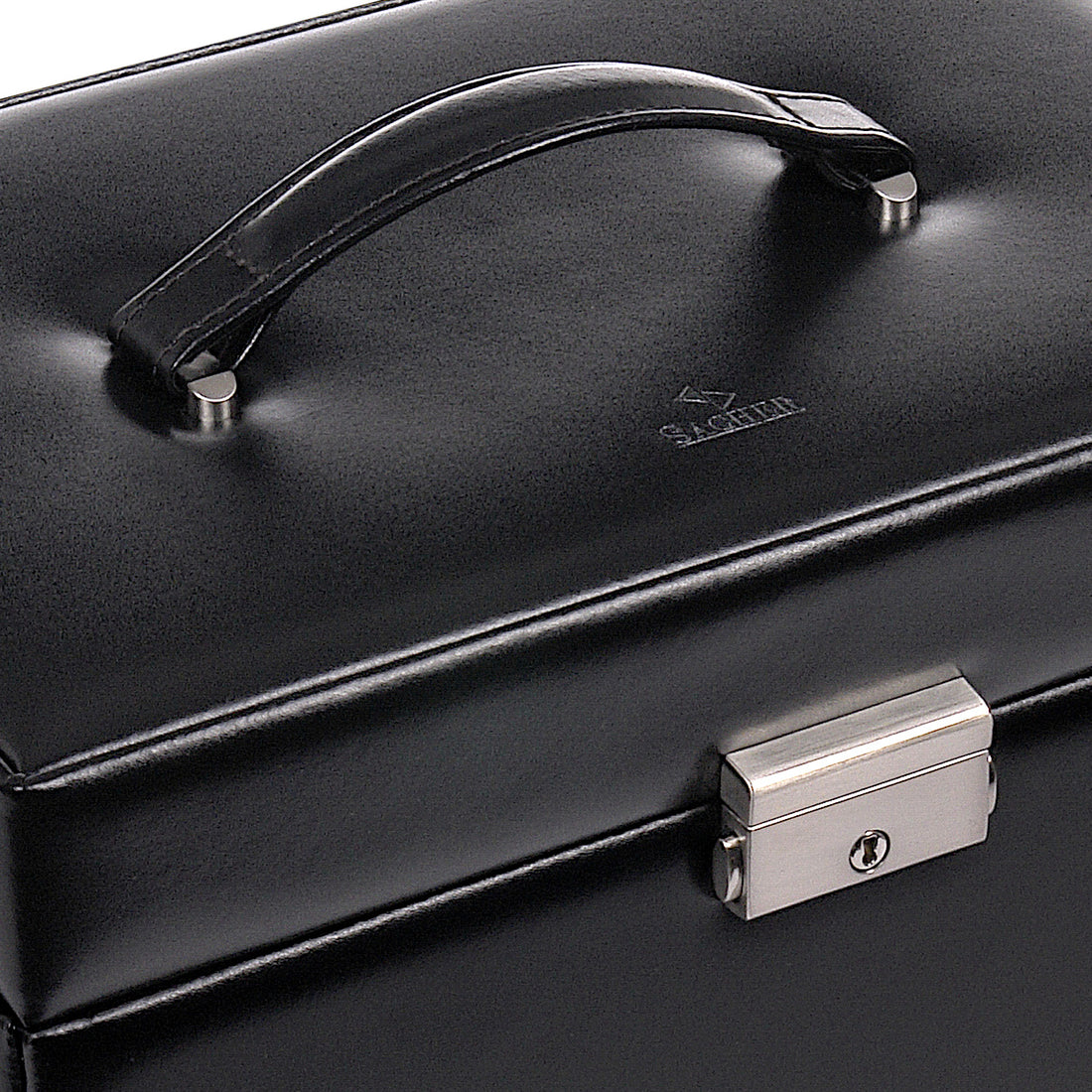 Schmuckkasten Katja new classic / schwarz (Leder)
