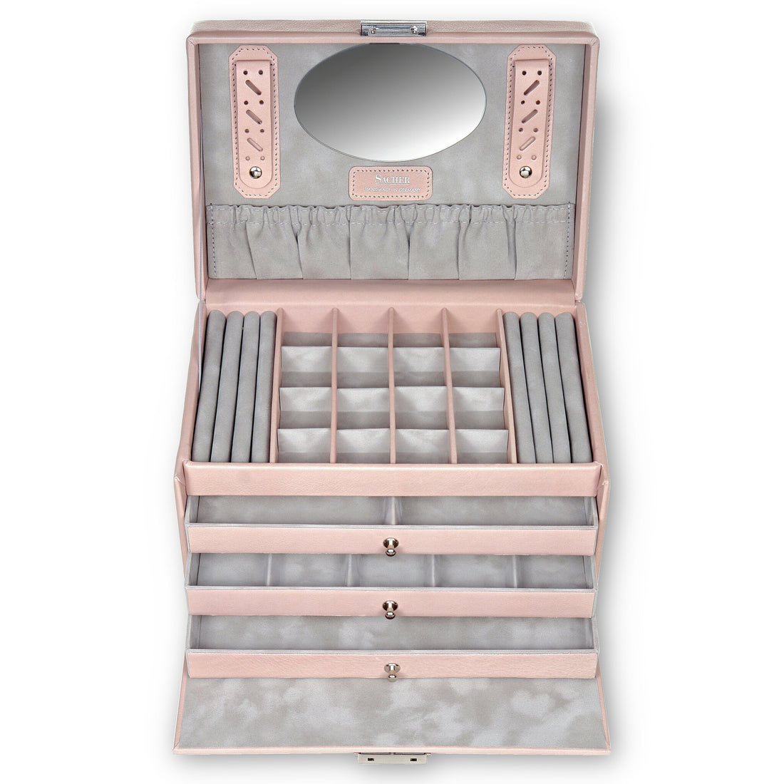 Schmuckkasten Lena pastello / rosé (Leder)
