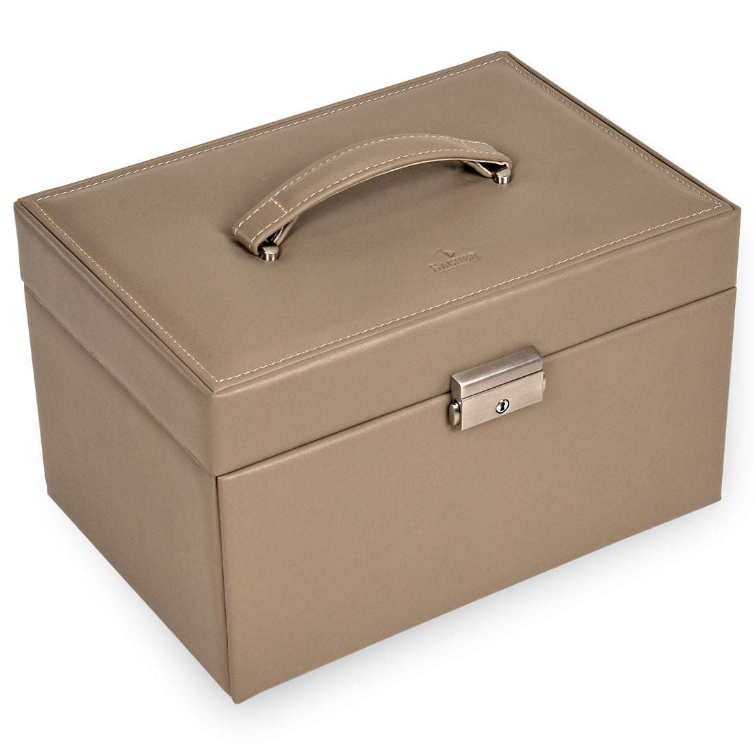 Schmuckkasten Lena nature / taupe (Leder)