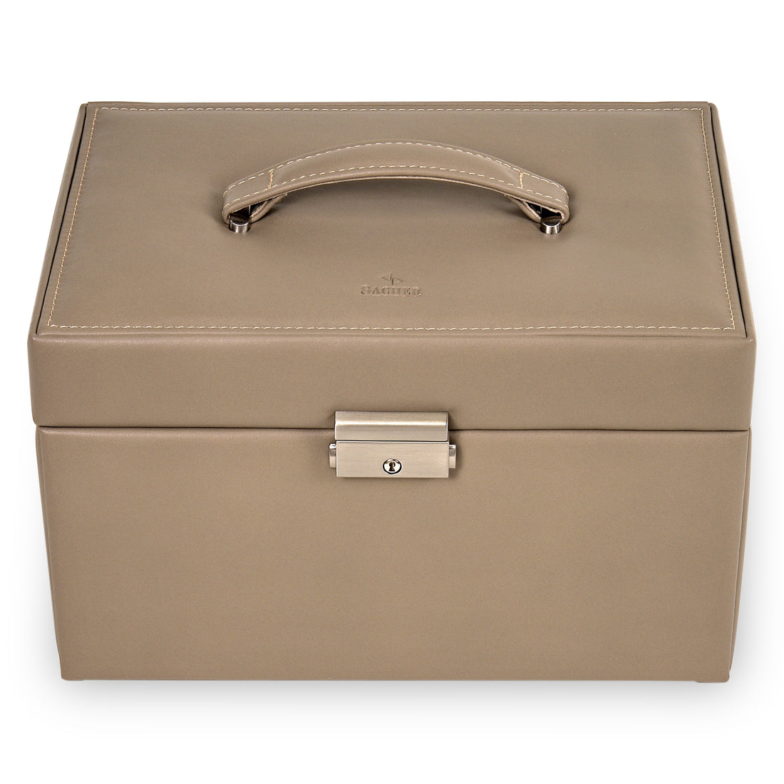 Schmuckkasten Lena nature / taupe (Leder)