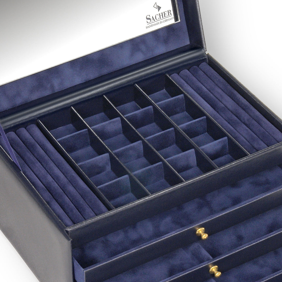 Schmuckkasten Lena acuro / navy (Leder)