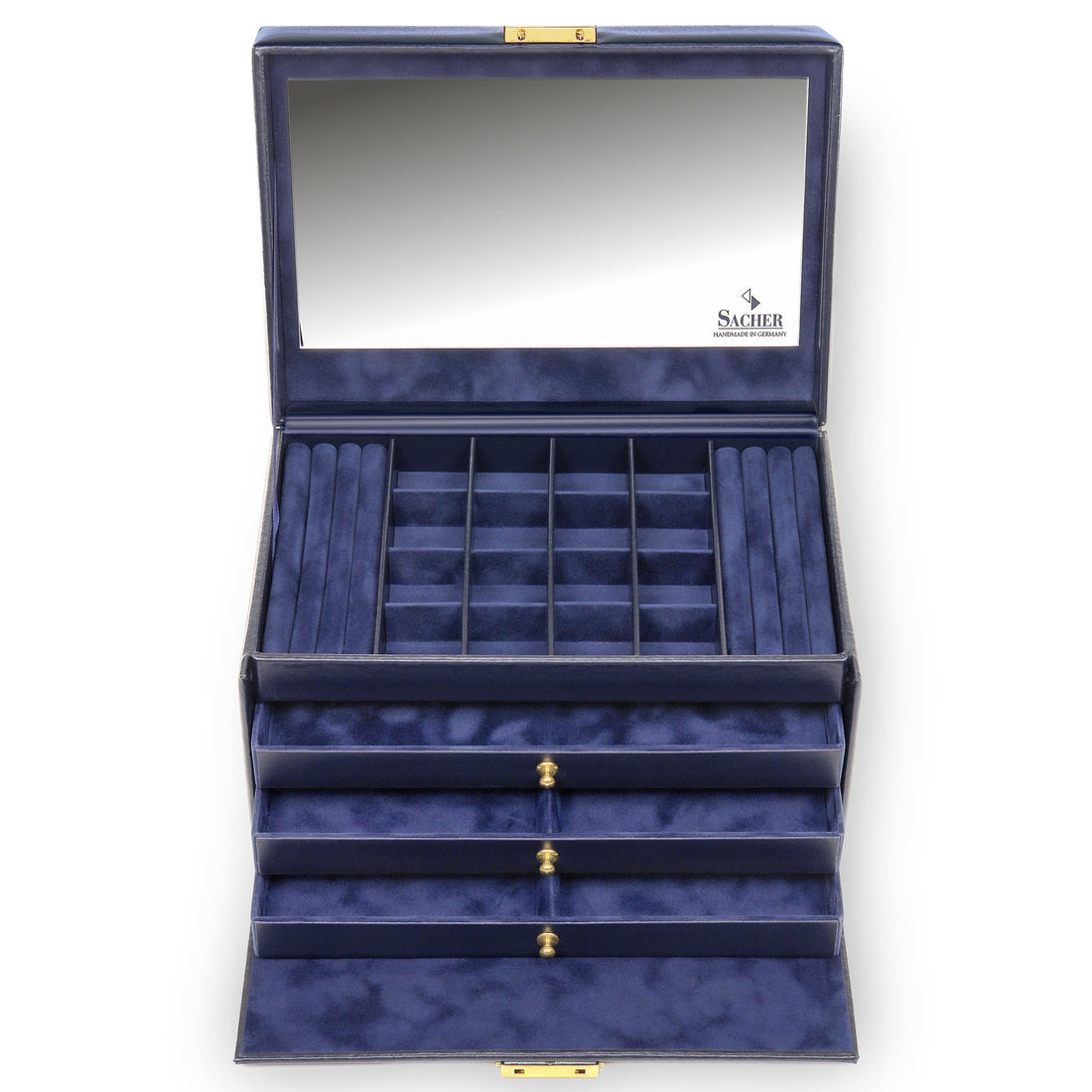 Schmuckkasten Lena acuro / navy (Leder)