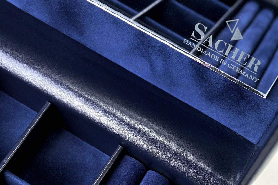 Schmuckkasten Lena acuro / navy (Leder)