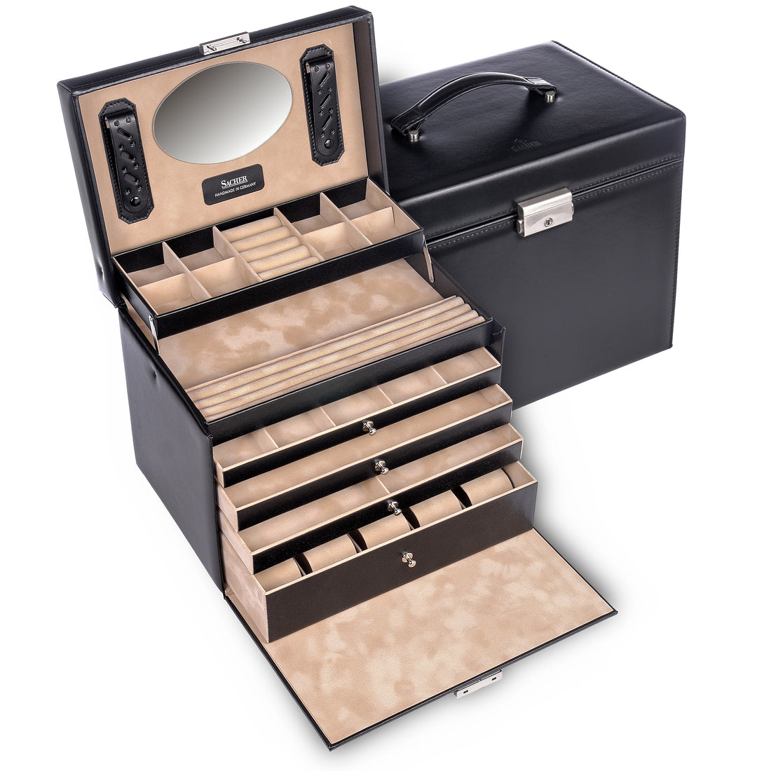Jewellery box Nancy new classic / black (leather)