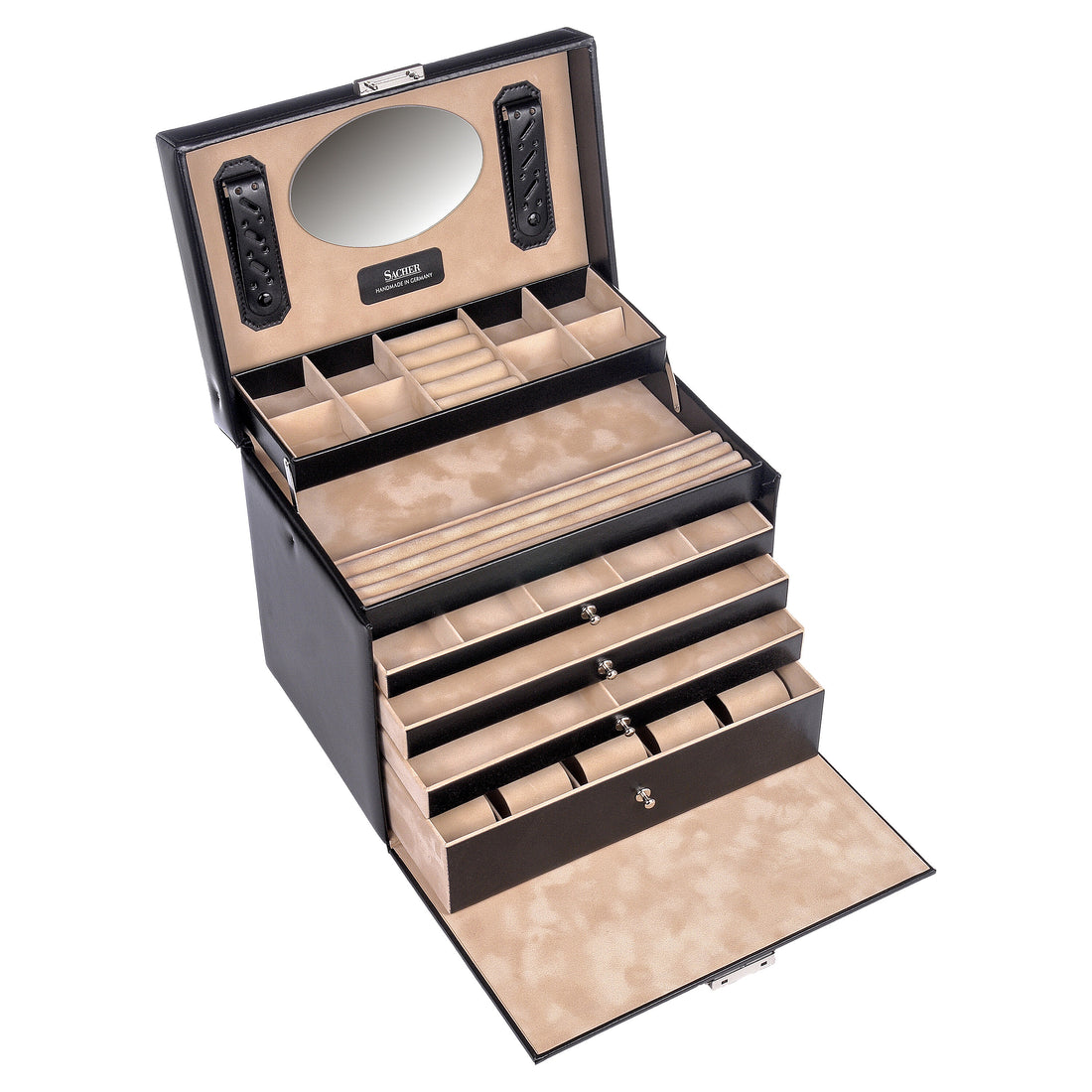 Jewellery box Nancy new classic / black (leather)
