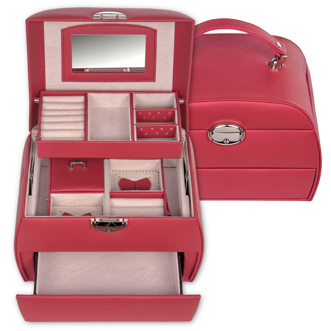 Coffret à bijoux Selina standard / rouge