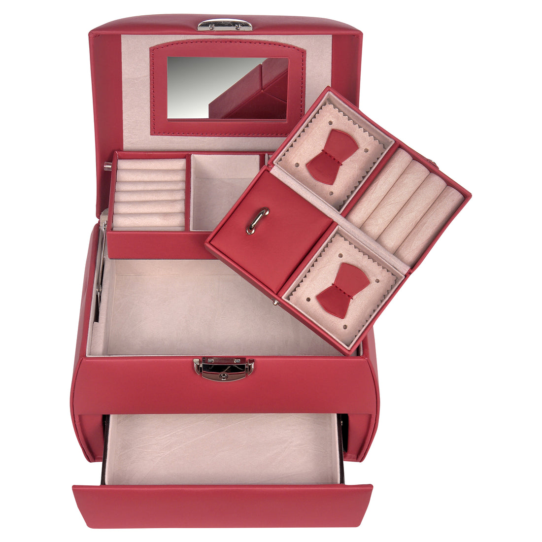 Coffret à bijoux Selina standard / rouge