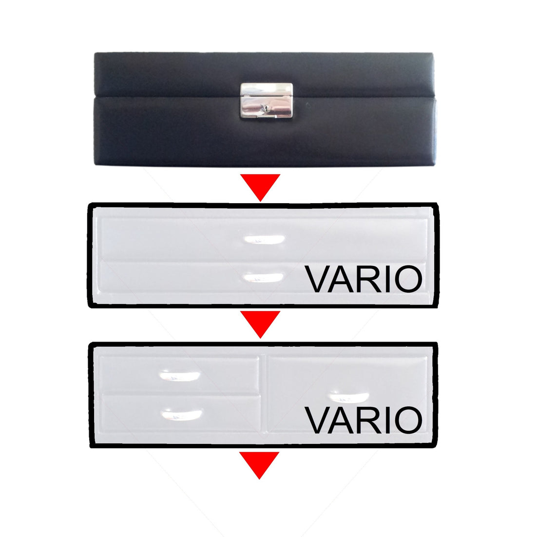 Module supérieur VARIO vario / noir (cuir)