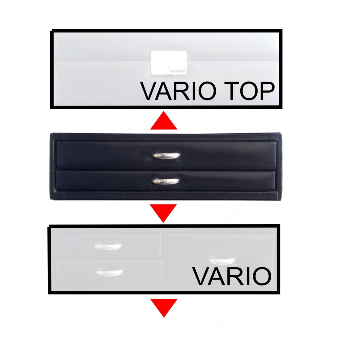 Module standard VARIO Anneaux vario / noir (cuir)